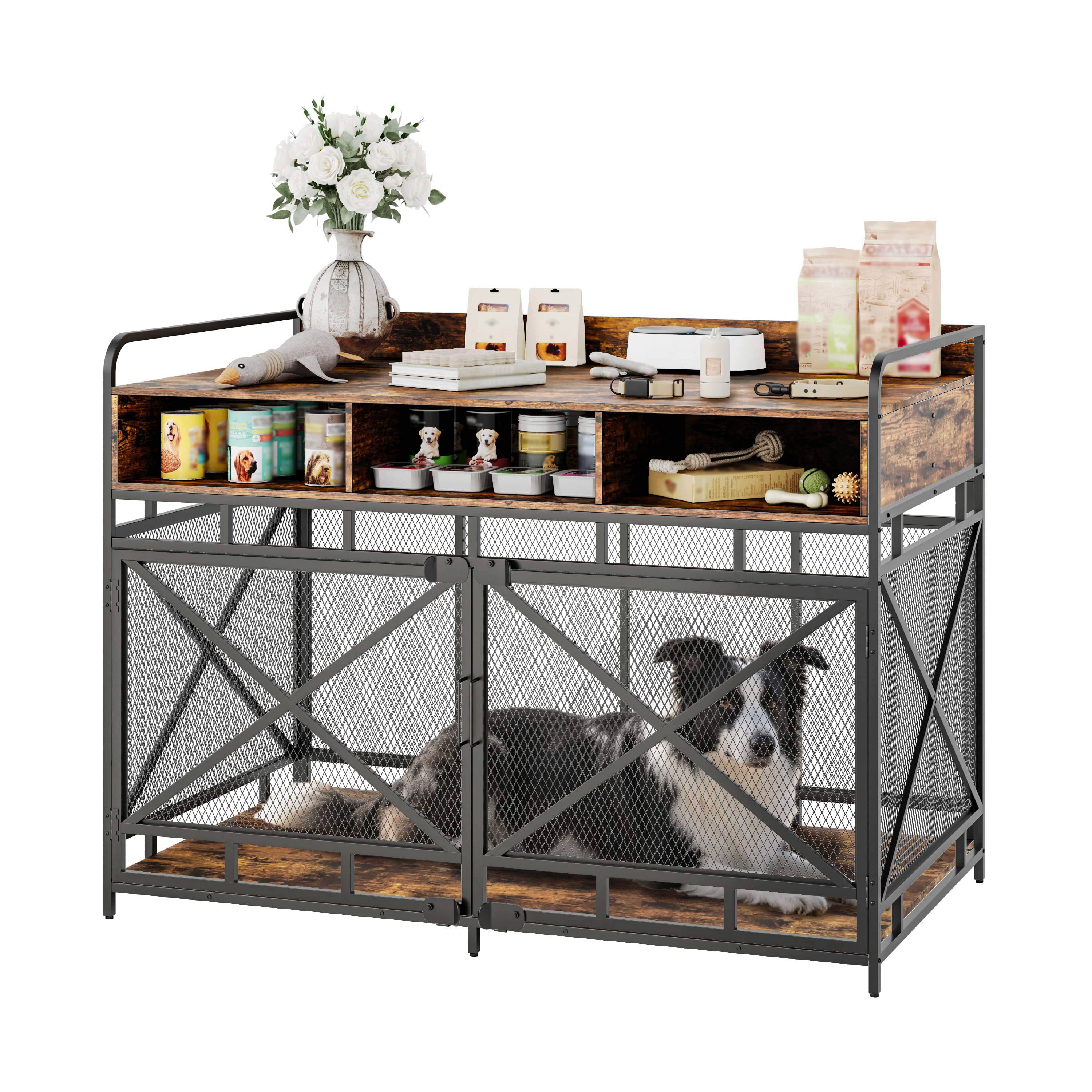 48" Heavy Duty Wooden Dog Crate End Table