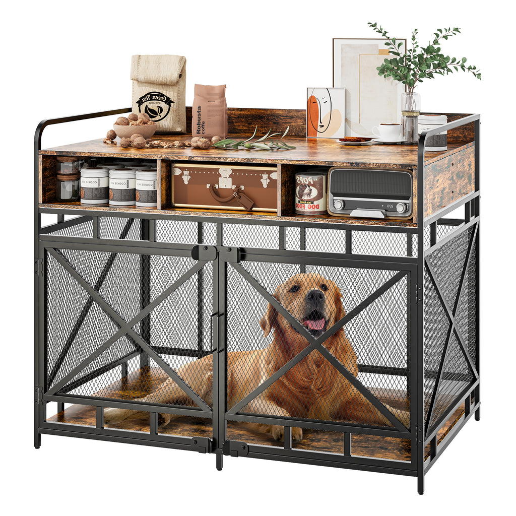 43" Heavy Duty Wooden Dog Crate End Table,